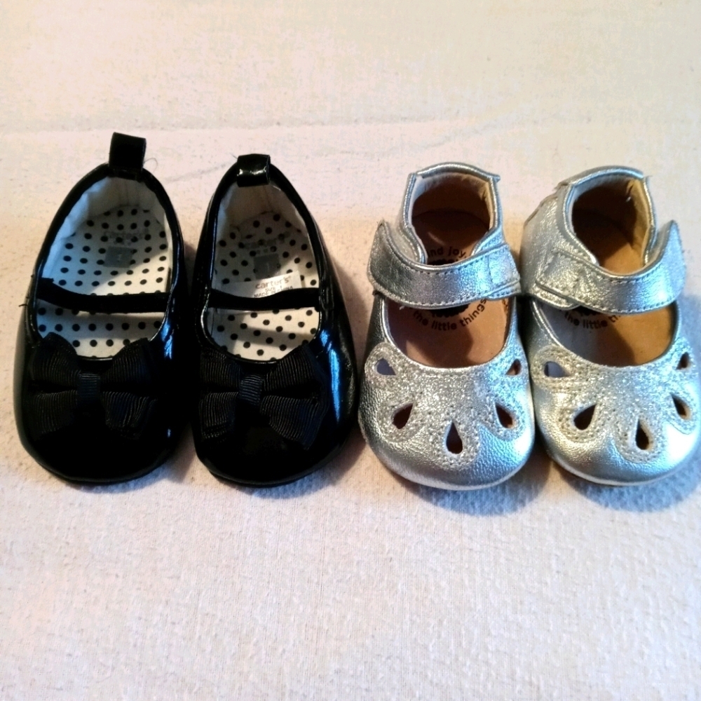 Two brand-new girls baby shoes